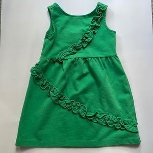 JANIE AND JACK Green Ruffled Dress Size 3